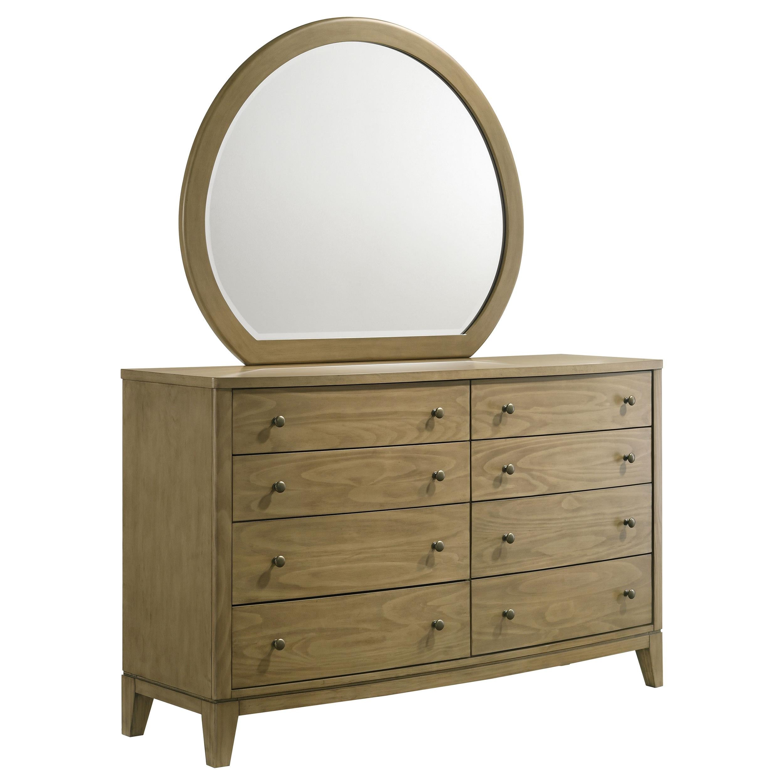 Coaster Furniture Granada 224923M 8-Drawer Dresser and Mirror - Natural Pine IMAGE 1